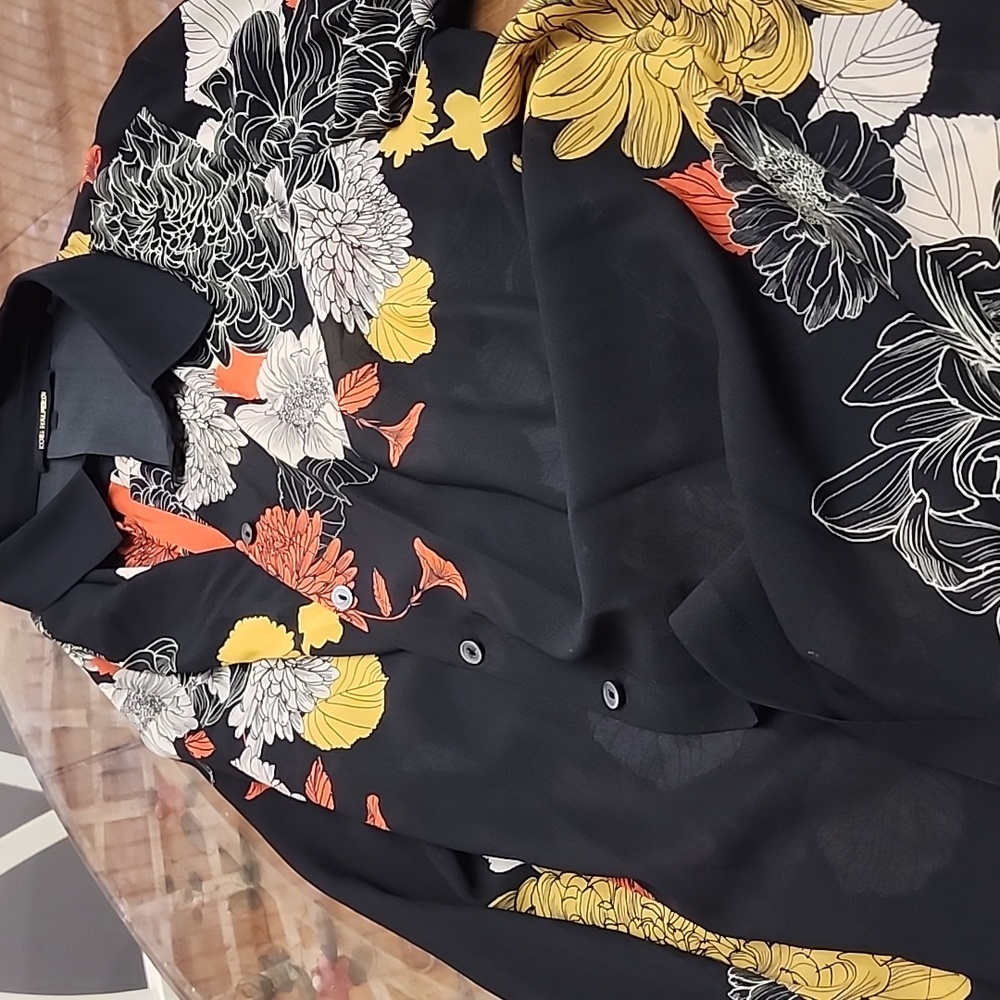 Silky button down tunic type dress